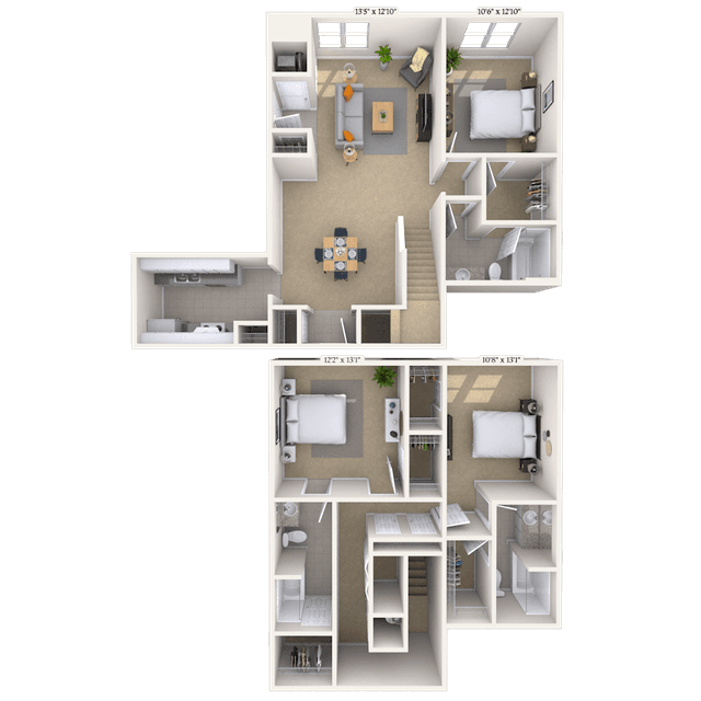 Floorplan image of unit 516TH