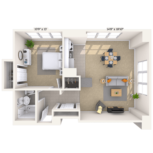 Floorplan image of unit 603