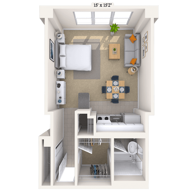 Floorplan image of unit 713