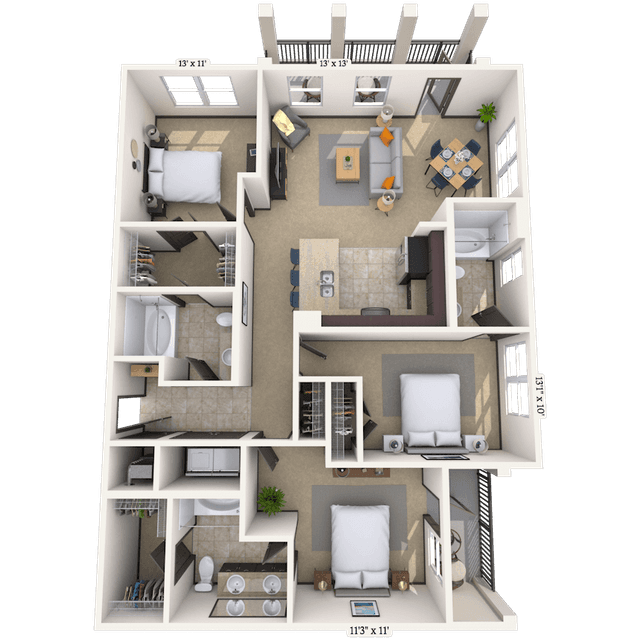 Floorplan image of unit 19101