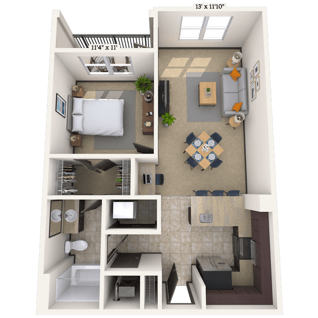 Floorplan image of unit 22105