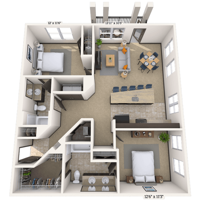 Floorplan image of unit 27215