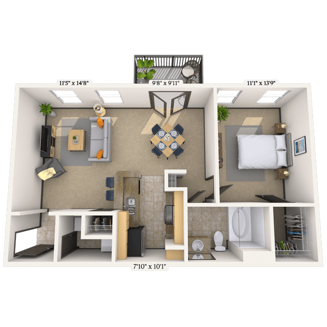 Floorplan image of unit 9305