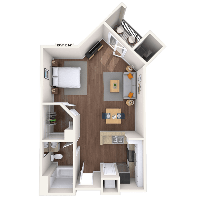 Floorplan image of unit 1214