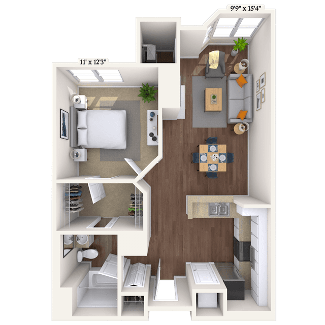 Floorplan image of unit 1509