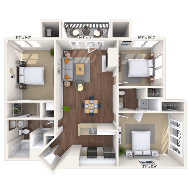 Floorplan image of unit 2535