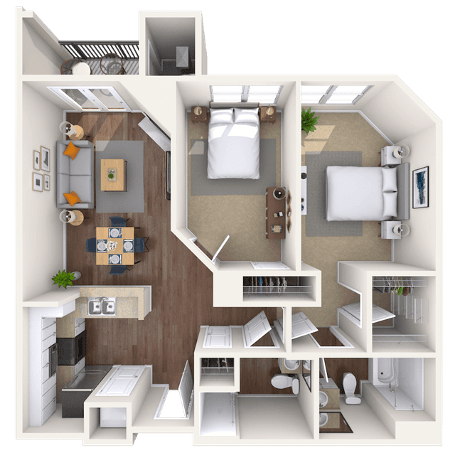 Floorplan image of unit 3406