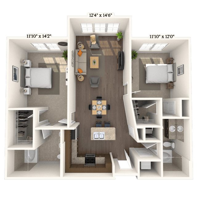 Floorplan image of unit 1206