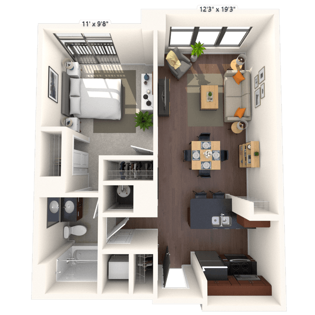 Floorplan image of unit 912HL1