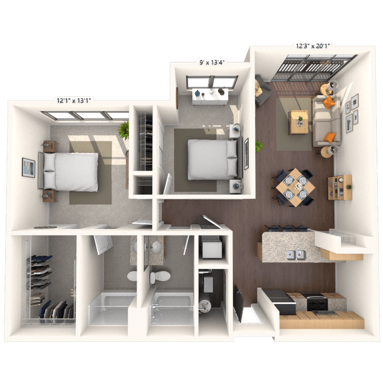Floorplan image of unit 440JC2