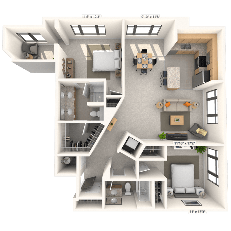 Floorplan image of unit 239JC2