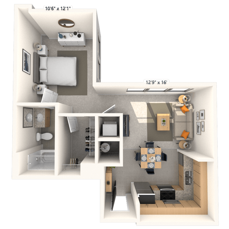 Floorplan image of unit 424JC2