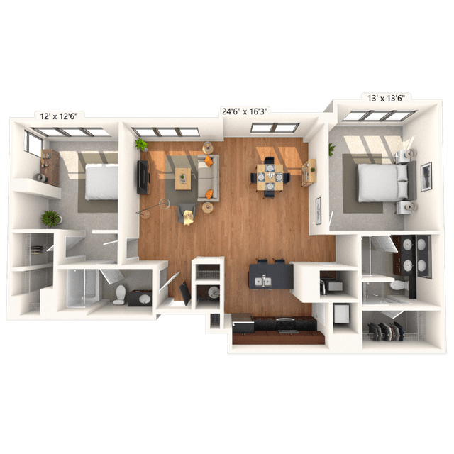 Floorplan image of unit 1210HL1