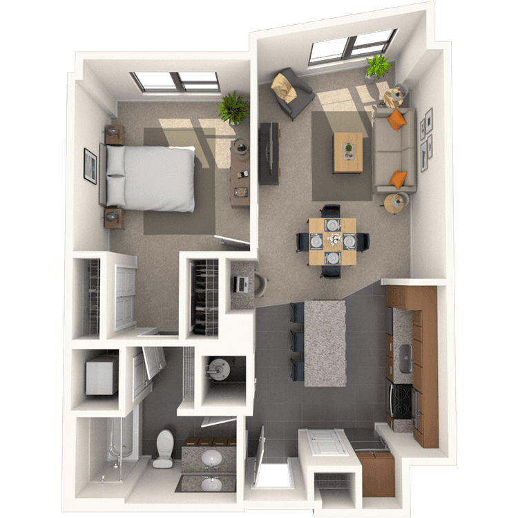 Floorplan image of unit 105HL2