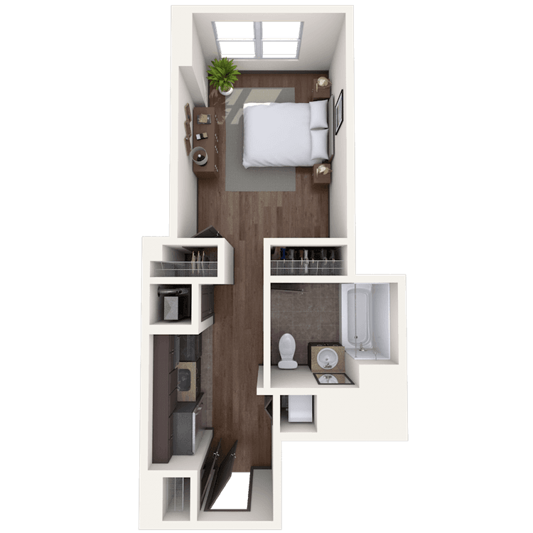 Floorplan image of unit 202A