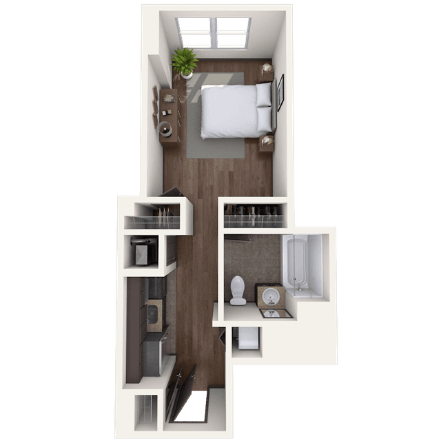 Floorplan image of unit 214B