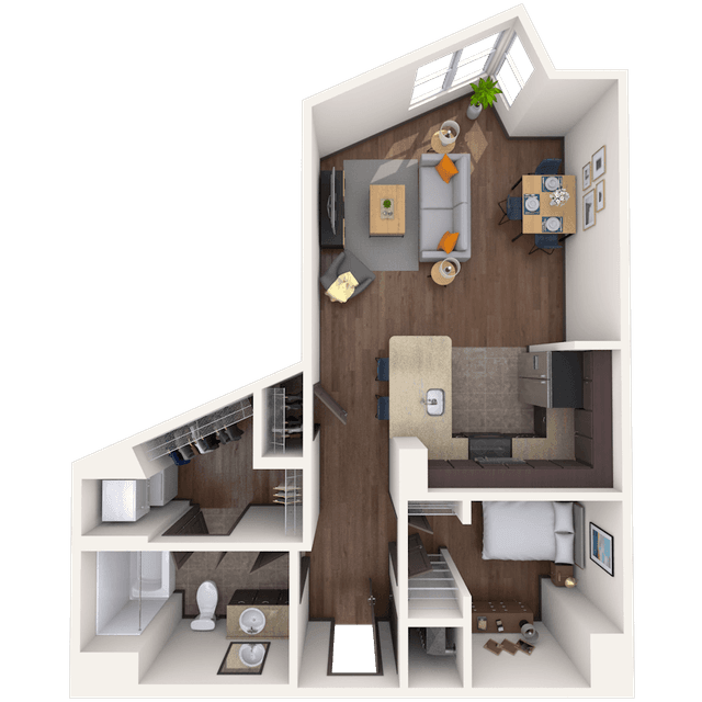 Floorplan image of unit 409