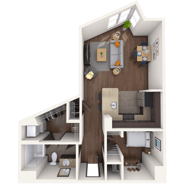 Floorplan image of unit 609