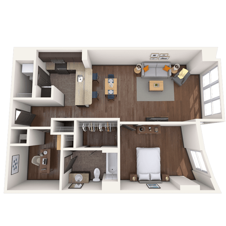 Floorplan image of unit 703
