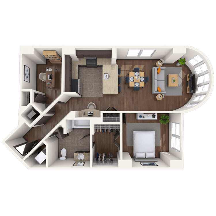 Floorplan image of unit 110