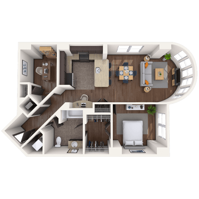 Floorplan image of unit 1205