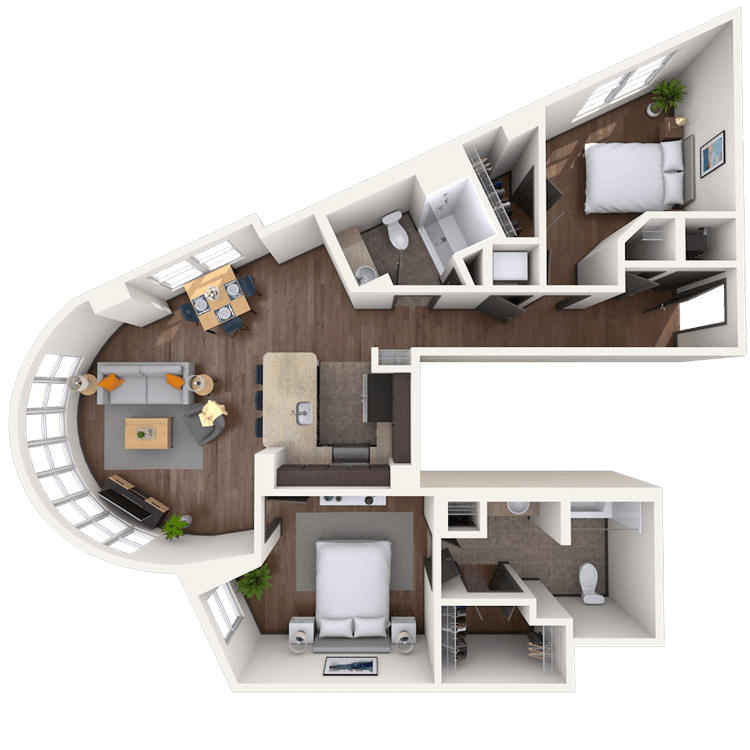 Floorplan image of unit 1111