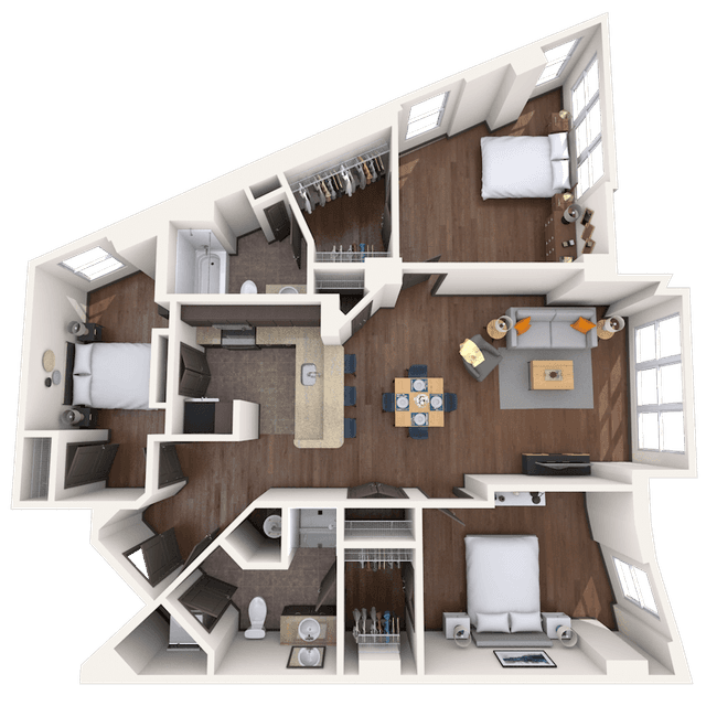 Floorplan image of unit 701