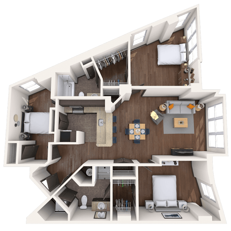 Floorplan image of unit 912