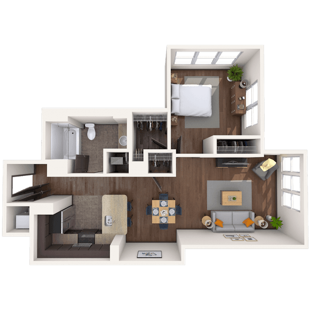 Floorplan image of unit 1406