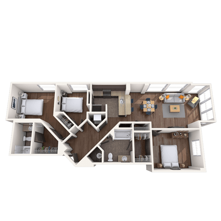 Floorplan image of unit 801