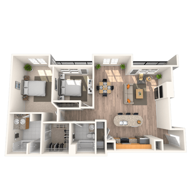 Floorplan image of unit 209