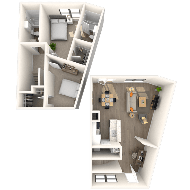 Floorplan image of unit 107