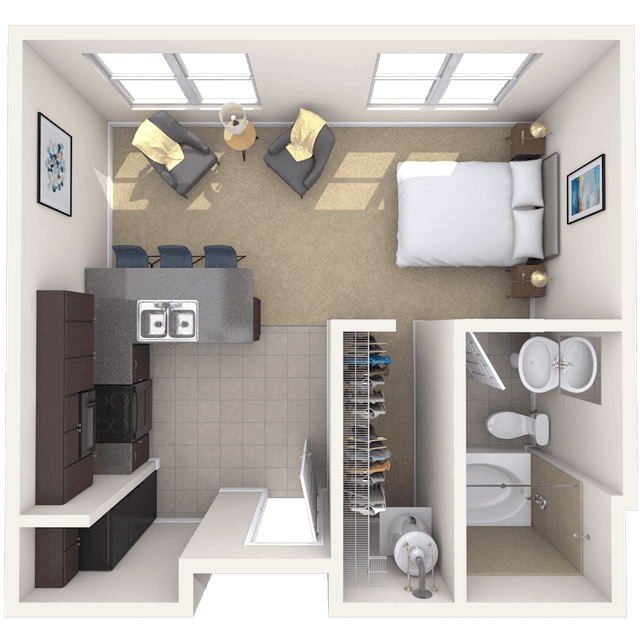 Floorplan image of unit 260