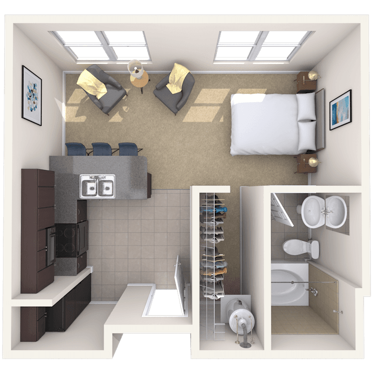 Floorplan image of unit 260