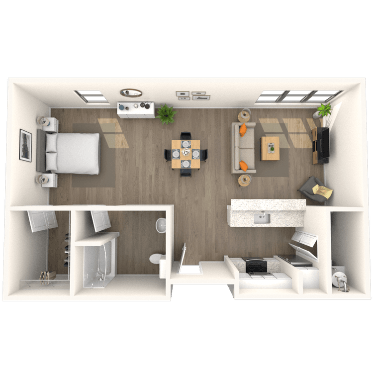 Floorplan image of unit 443