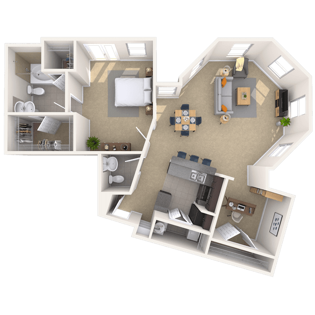 Floorplan image of unit 123