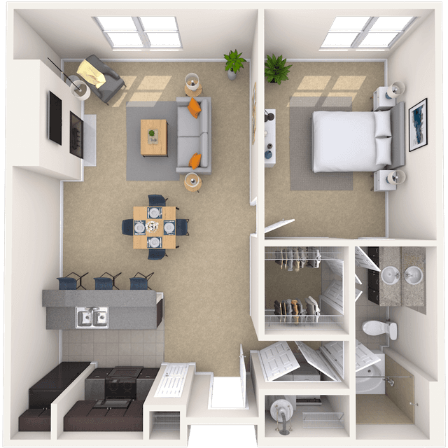 Floorplan image of unit 480