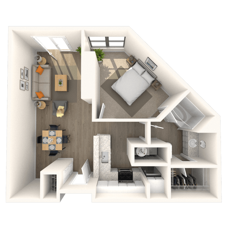Floorplan image of unit 357