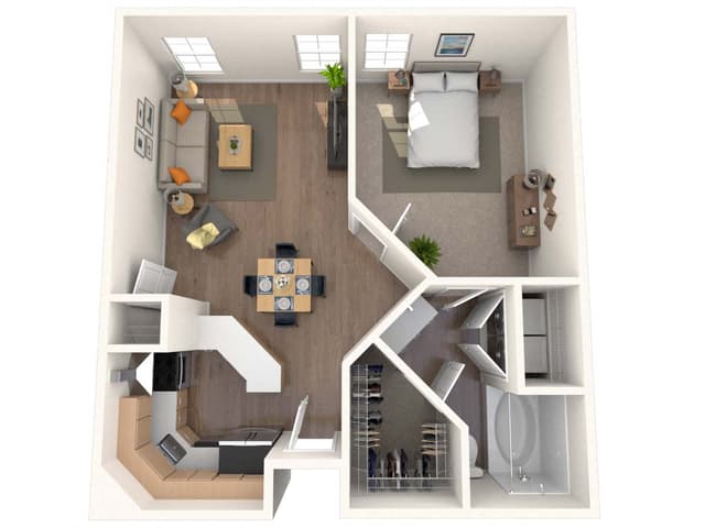 Floorplan image of unit 224