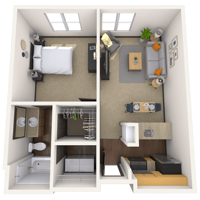 Floorplan image of unit 4023