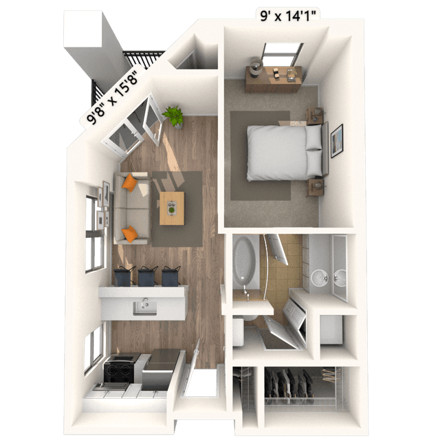 Floorplan image of unit 151