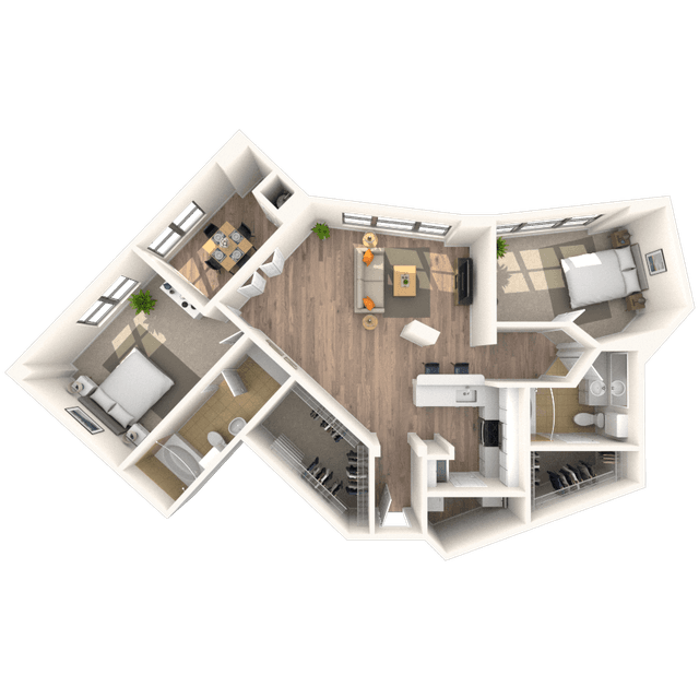 Floorplan image of unit 257