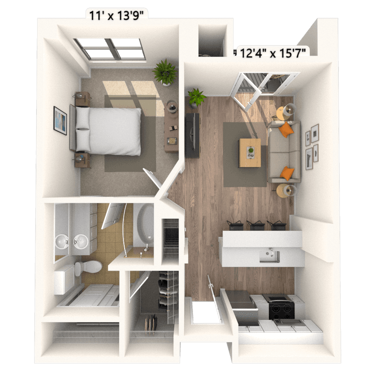 Floorplan image of unit 337