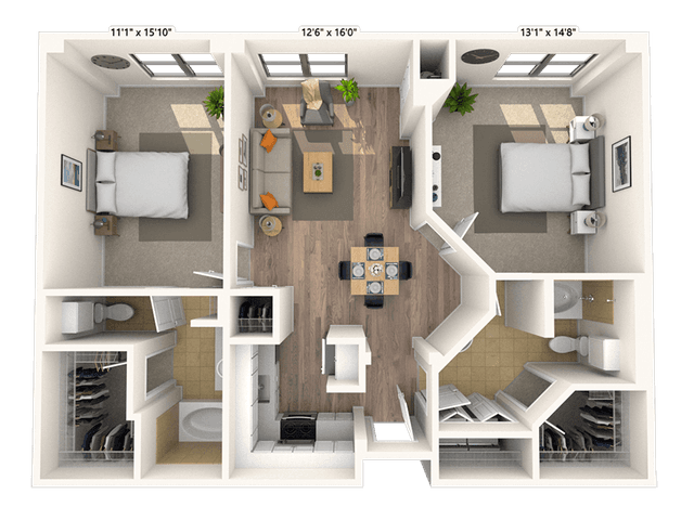 Floorplan image of unit 507