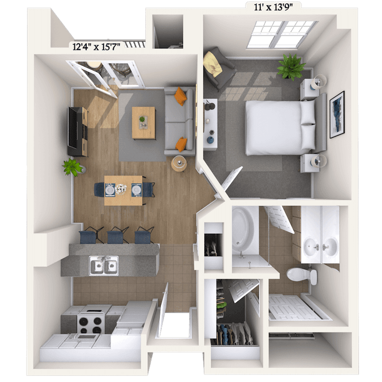 Floorplan image of unit 549