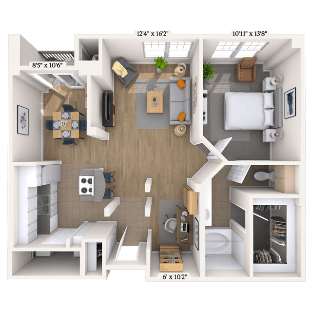 Floorplan image of unit 243