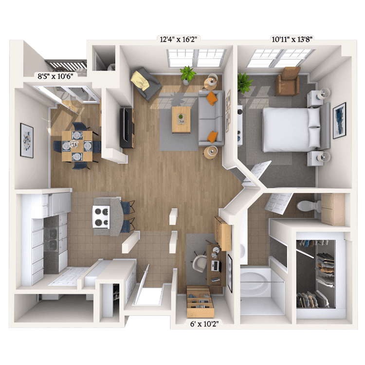 Floorplan image of unit 340