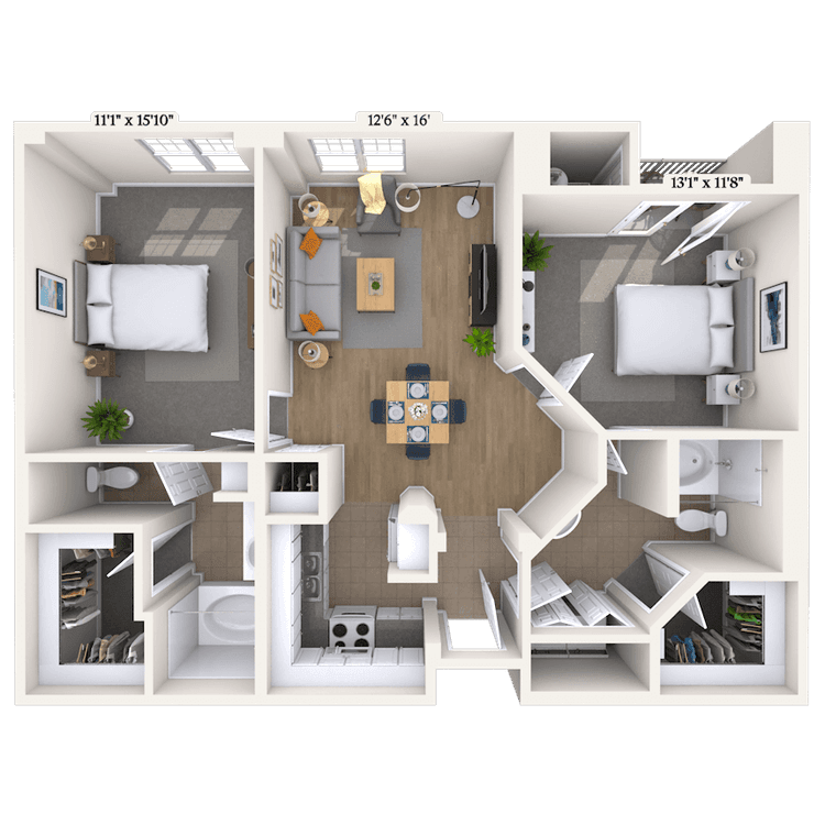 Floorplan image of unit 218