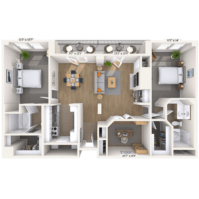 Floorplan image of unit 825