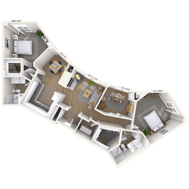 Floorplan image of unit 359